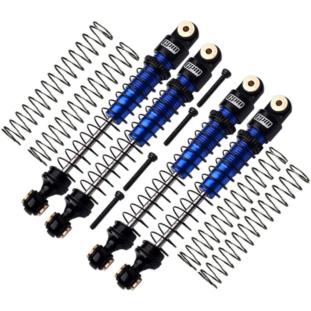 RC Shock Absorber Damper for Axial 1/24 AX24 XC-1 4WS Crawler Matte RTR-AXI00003 Car 49mm Hole Distance Aluminum Alloy Threaded Teleshock (Silver)
