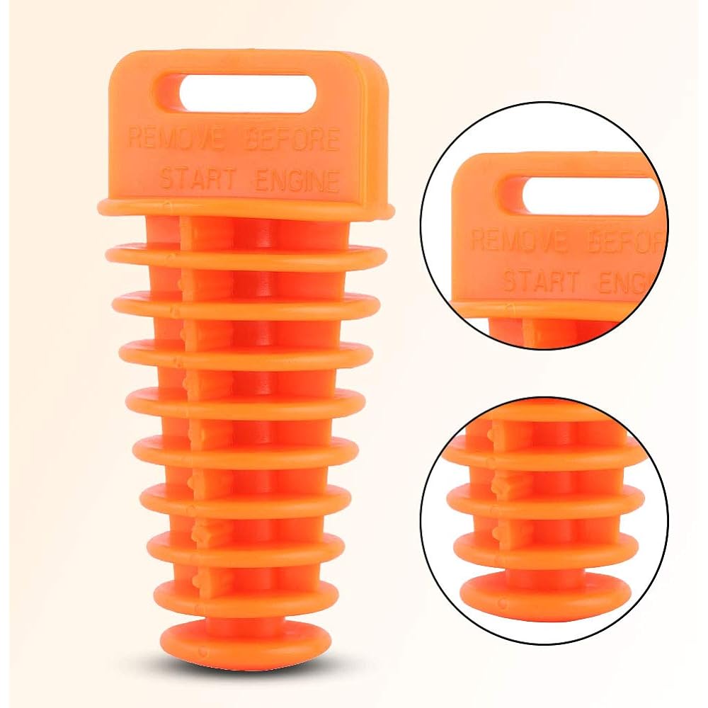 Dirt Bike Exhaust Plug, Muffler Exhaust Bike Wash Plug Motorcycle Dirt Bike 2/4 Stroke ATV Quad Exhaust Silencer Wash Plug Kit (Color: Orange) Dirt Bike Exhaust Plug