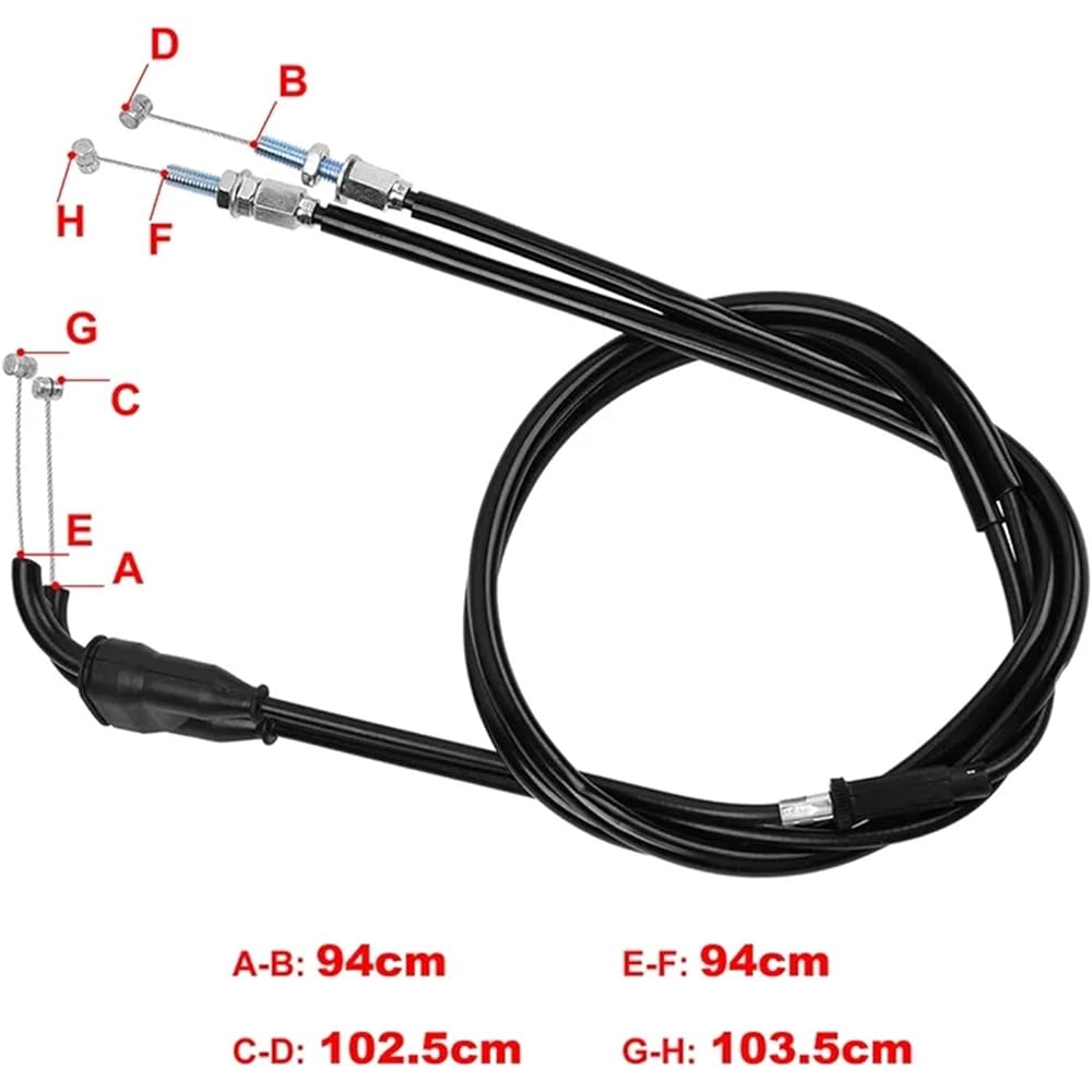 Motorcycle Accessories Throttle Cable Wire Fuel Return Cable ~ Kawasaki OEM 54012-0591 KX250ZDF KX250ZGF KX250ZFF KX250ZEF, ETLIN688
