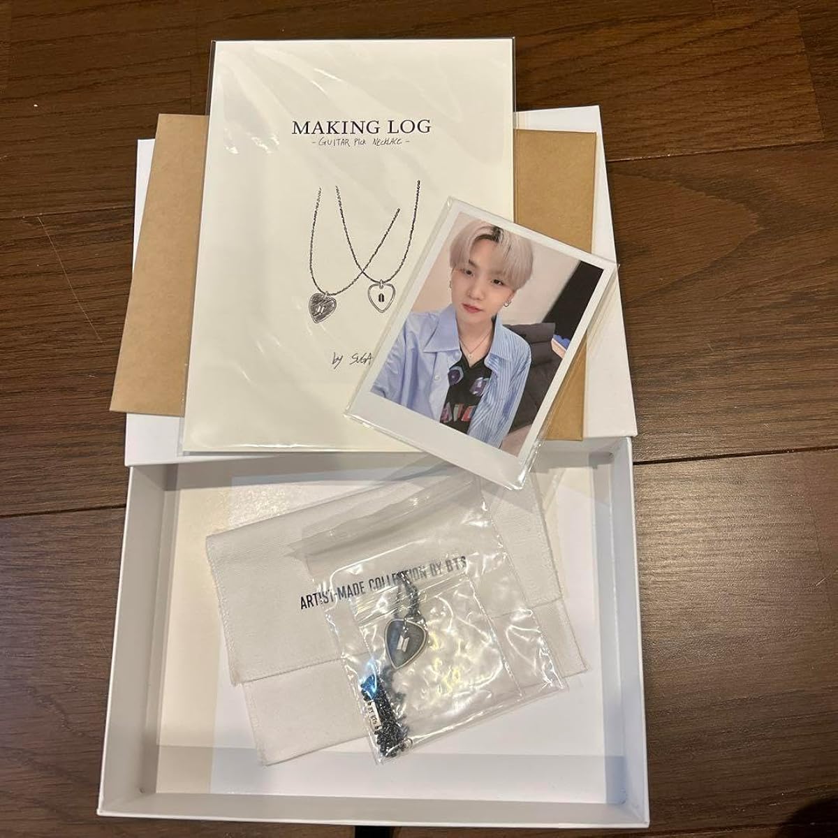 Suga Yoongi Guitar Pick Necklace BLACK