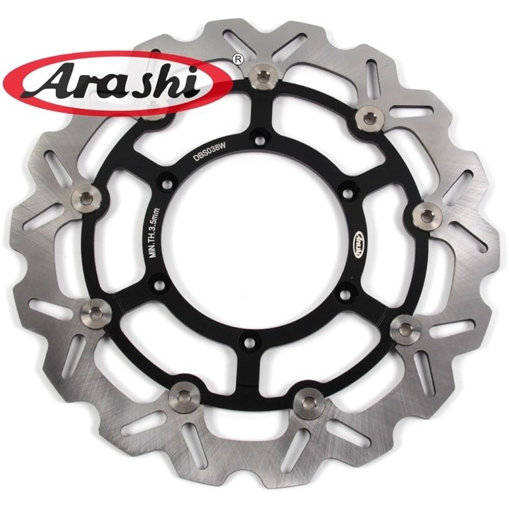 Arashi Front and Rear Brake Disc Rotor Fits Suzuki DRZ400SM 2005-2021 Motorcycle Replacement Accessories Black 2006 2007 2008 2009 2010 2011 2012 2013 2014 2015 2016 2017 2018 2019 2020