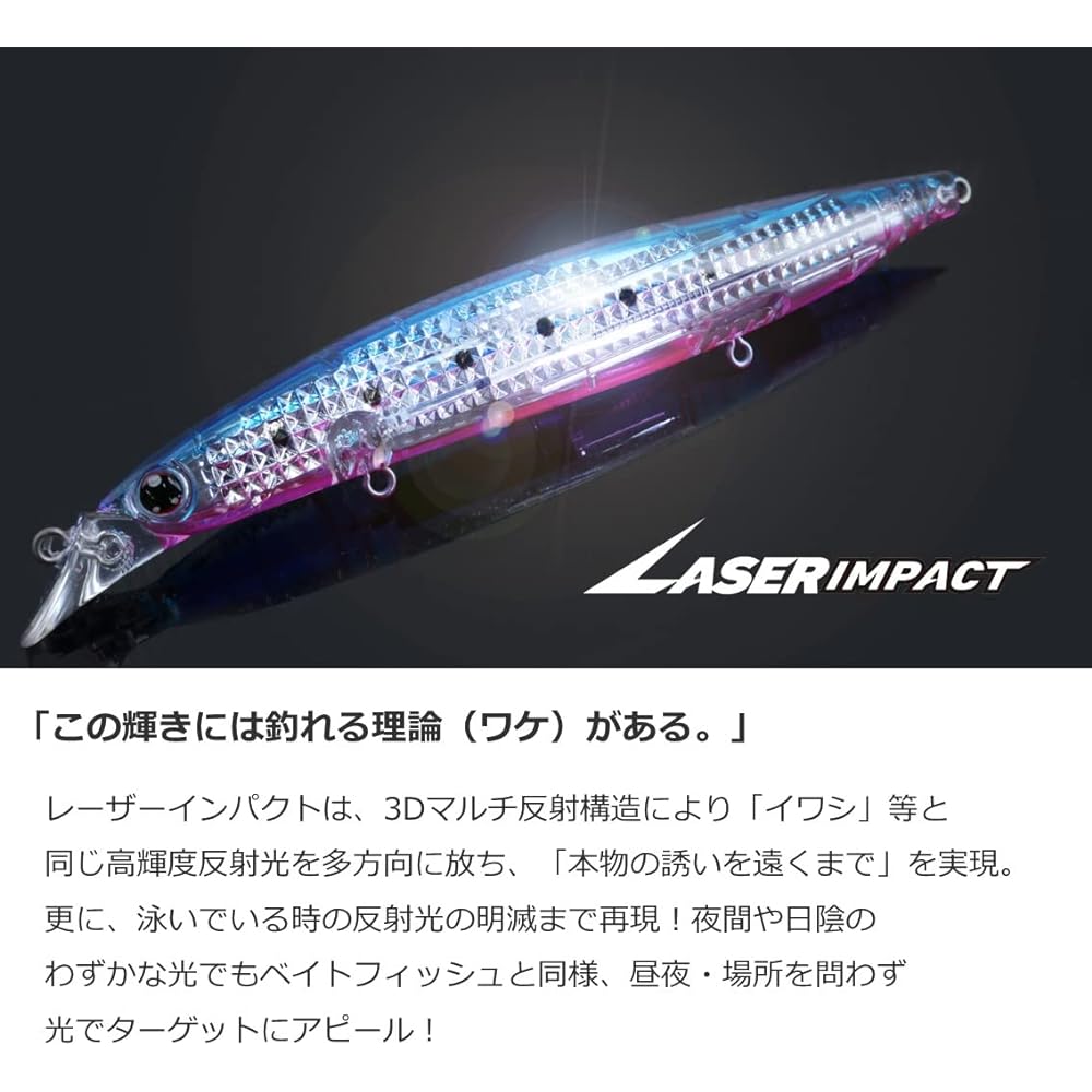 DAIWA Laser Impact Equipped Lure Shoreline Shiner Z Vertis R125F-LI Floating/Sinking Various