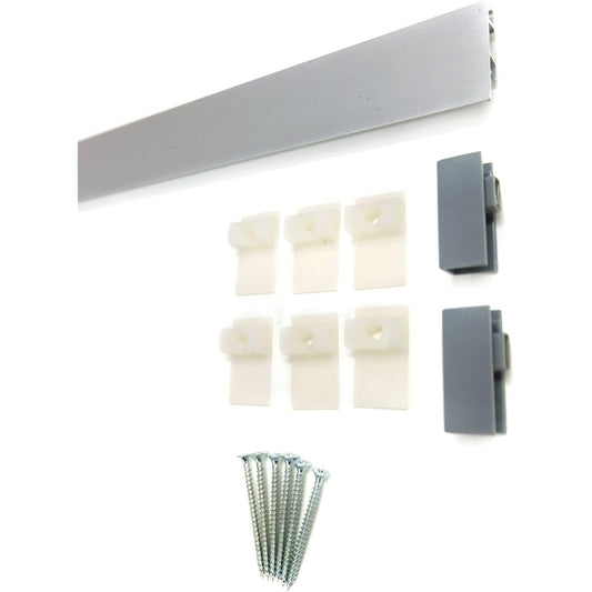 Larson Jul Click Rail Pro Brushed Silver 2M Rail & Fastener Set 7418