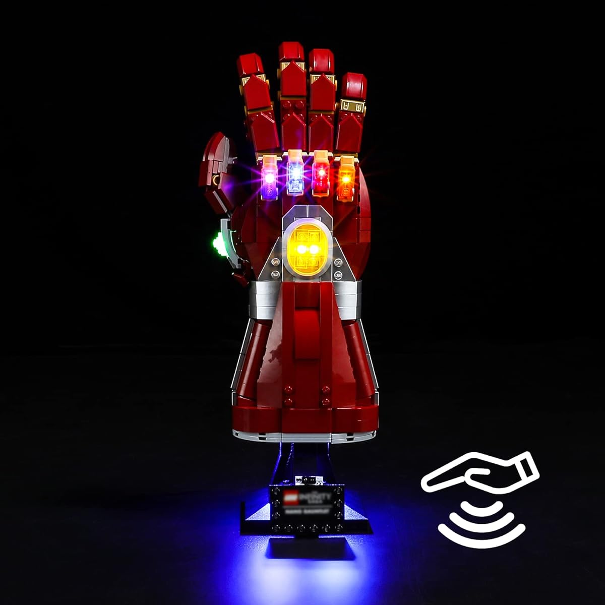 BRIKSMAX LED Lighting Kit for LEGO-76223 Nano Gauntlet (Hand Sweep Sensor Switch Version) - Compatible with Lego Marvel Building Blocks Models - Lego Set Not Included