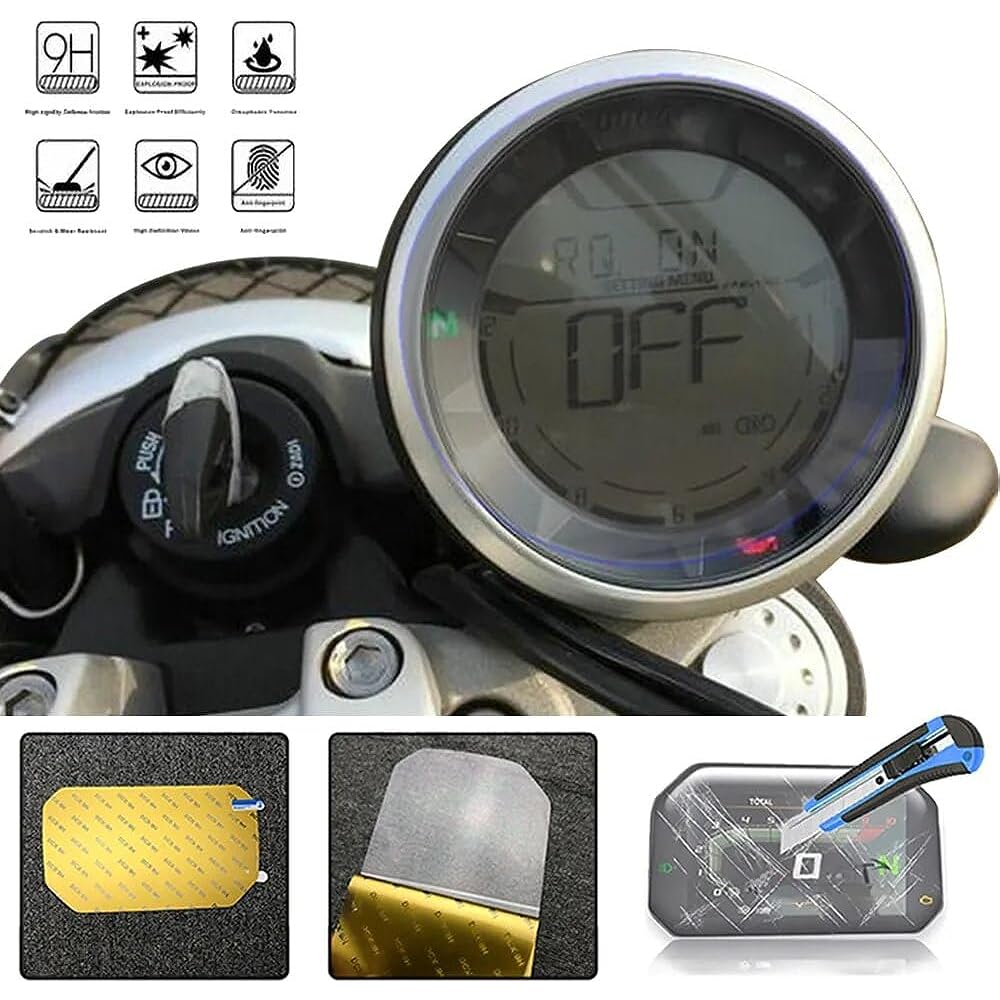 DEMUR Motorcycle Speedometer Cluster Scratch Protection Film Screen Protector Ducati Scrambler 400 800 2017 2015 2016 2018-2022 Dashboard Screen Protector (Size : 5 PCS)