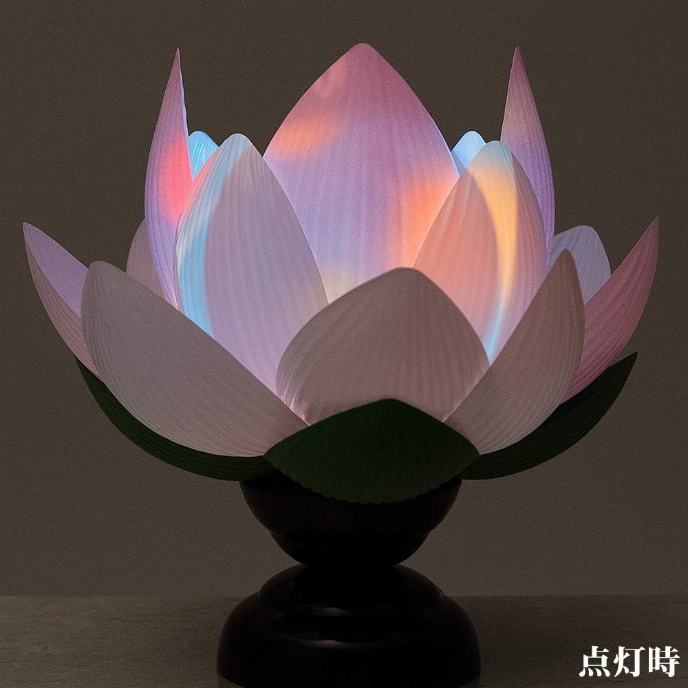Buddhist altar shop Takita Shoten Bon lanterns Rotating spiritual lanterns Everlasting flower lotus 6704 (pair) ◆ Height 20 cm x Width 18 cm ◆ Standing lanterns Certificate included