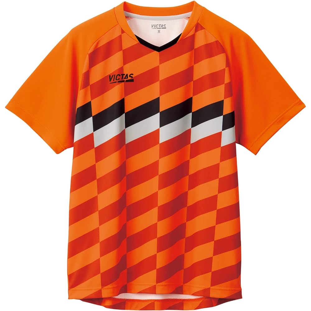 [Victus] Table Tennis Shirt Checker Line Game Shirt J.T.T.A (Japan Table Tennis Association) Officially Approved