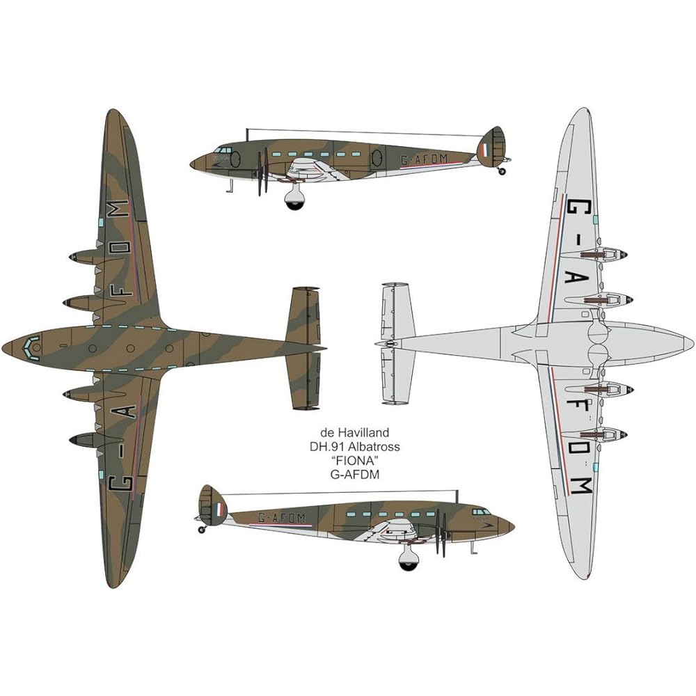 Barom 1/72 British Army De Havilland DH.91 Albatross 4-engine Passenger Aircraft Fiona 1943 Air Force Type Plastic Model CV72129