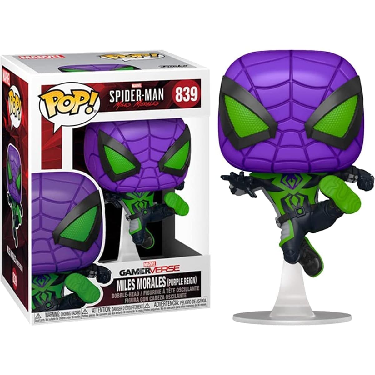 Pop! Funko Games: Marvel's Spider-Man: Miles Morales - Miles Purple Rain Suit (with EcoTEK Box Protector Case)