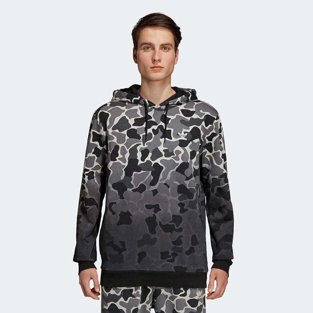 adidas ORIGINALS CAMO HOODIE Camouflage Hoodie Hooded Sweatshirt Parka x Sweatshirt Long Pants Top and Bottom Set M (167-173cm) Domestic Genuine Product FJD27 x FJD29 Multicolor