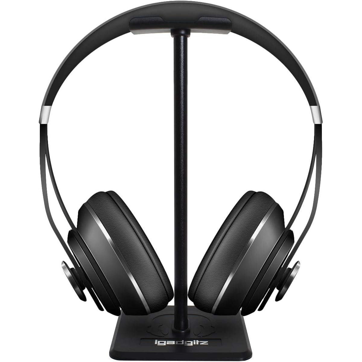 iGadgitz U6978 Universal Headphone Stand Aluminum Alloy Headphone Holder Stand for Home Office Game Room Bedroom Studio Black