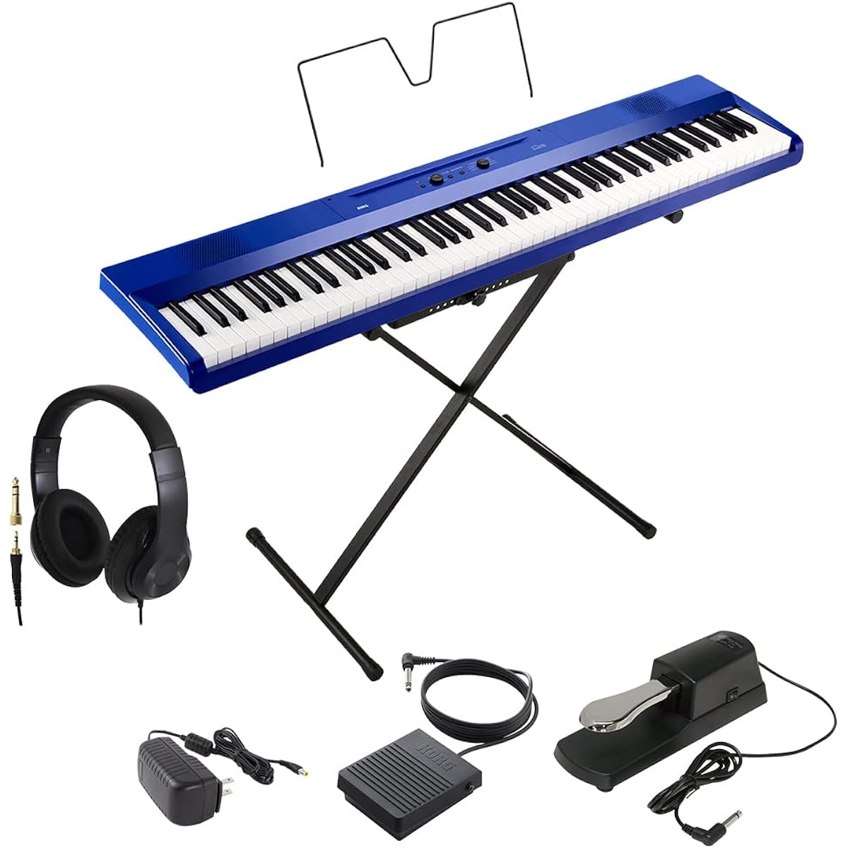 KORG L1SP MB Keyboard Electronic Piano 88 Keys Headphones and Damper Pedal Set KORG