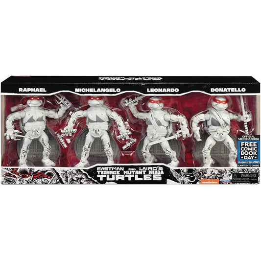 Playmates - FCBD 2021 TMNT NINJA ELITE SERIES PX B&W AF 4PK SE