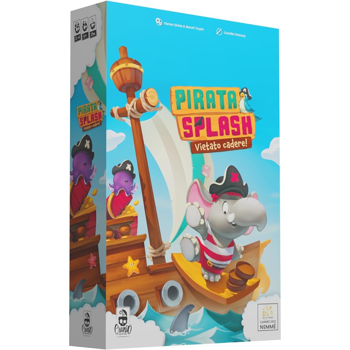 Cranio Creations - Pirate Splash, treasure hunt with a pirate elephant on the deck of a ship, Italian version.