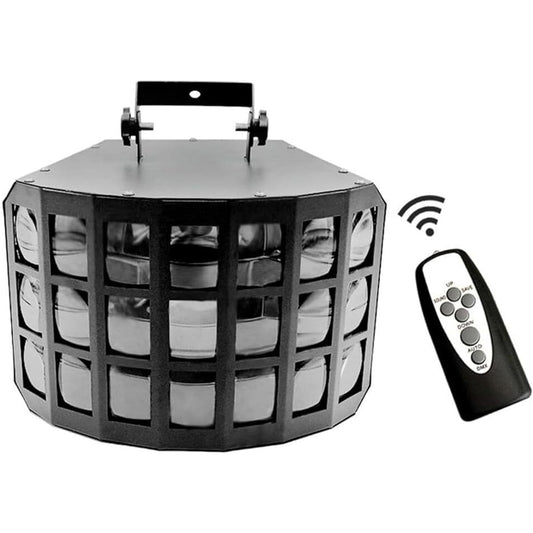 3 Layer Disco Party Light, 21 Lens LED Unlimited Color Crystal Stage Ball Effect Projector, Remote Control Music Activated Home DJ Pub Bar Club Spotlight