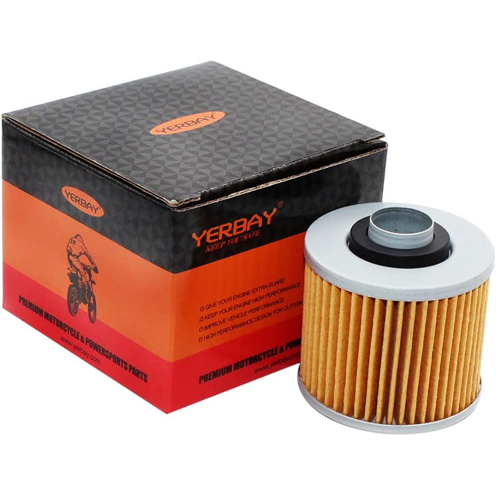 Yerbay Motorcycle Oil Filter 2 Pack for Yamaha XV1000 Virago SE 1000 1981-1985 1988 1989 / XV1100 Virago 1100 1986-2000
