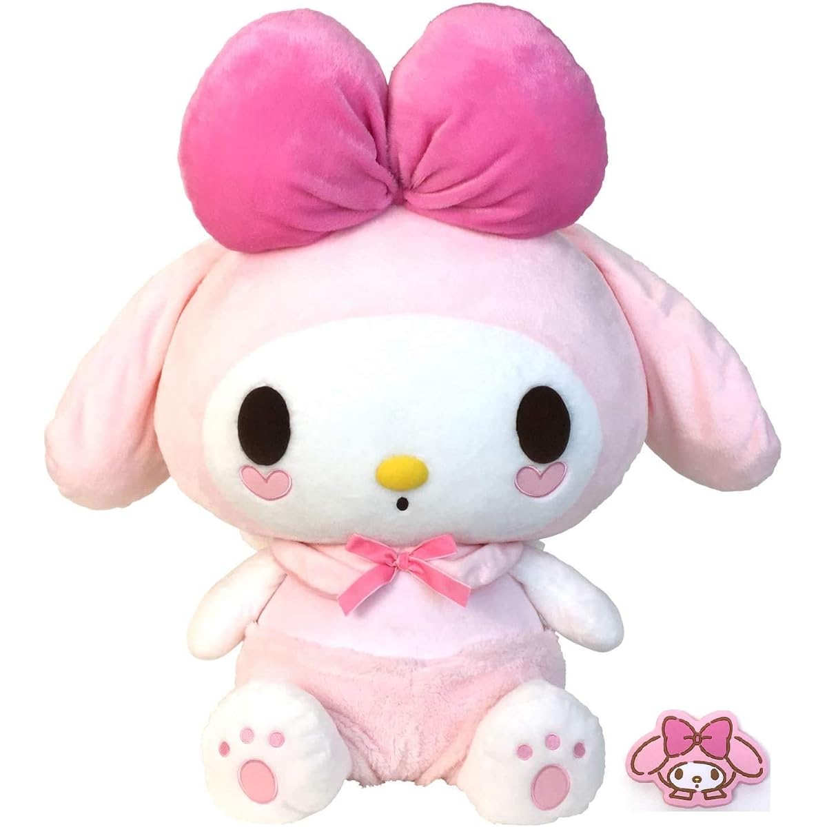 Sanrio My Melody Large Plush Toy 2L Size Angel Ver. Set with Magnet