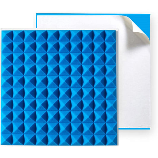 10 Pack Self-Adhesive Soundproof Foam Panels, 50*50*5CM Soundproof Wall Panels, Fire Retardant Acoustic Foam Wedge Tiles for Office and Meeting Rooms (Green 50*50*5CM) (