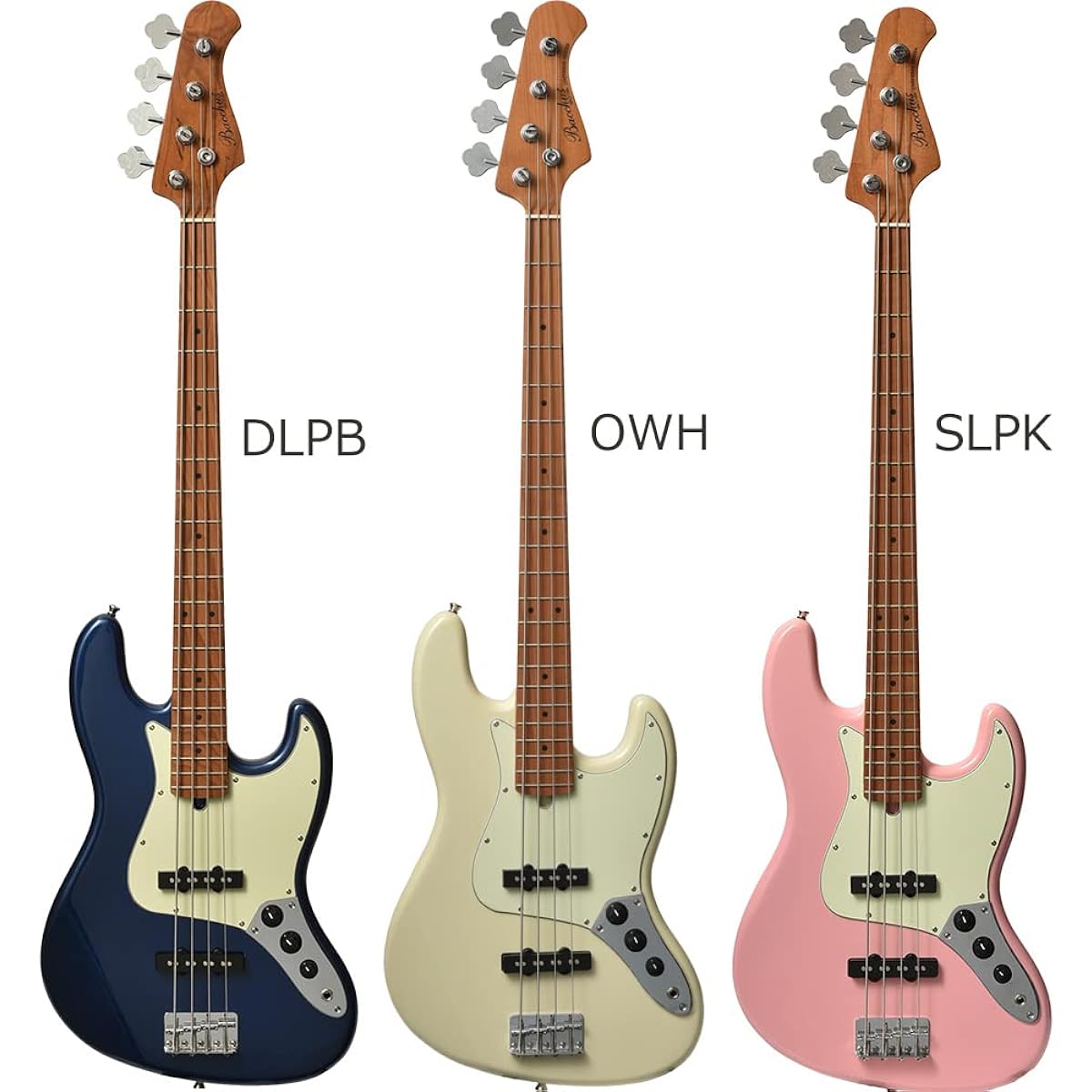 Bacchus BJB-1-RSM/M SLPK Electric Bass Jazz Bass Type Roasted Maple Neck Bacchus