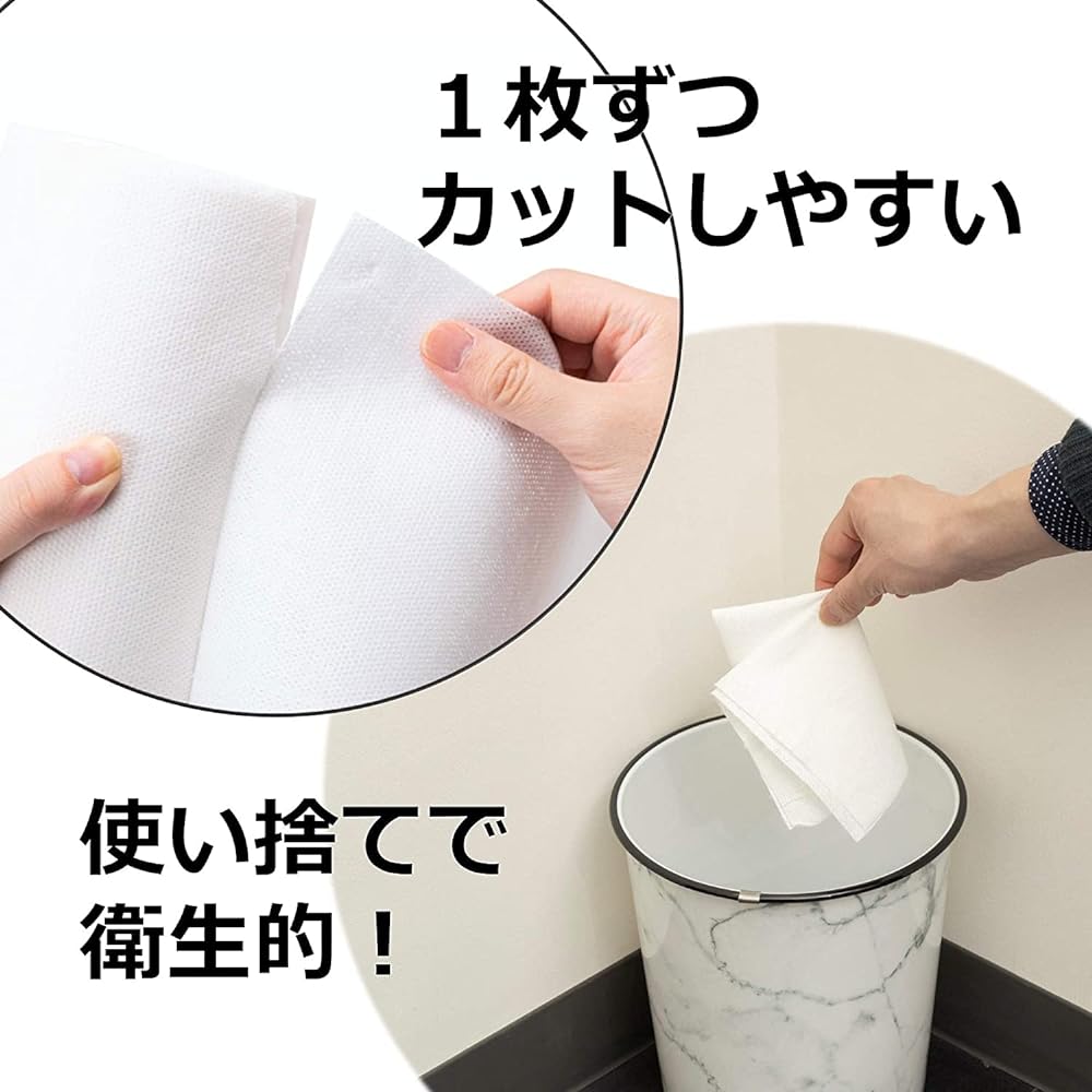 Strix Design Counter Cloth, Roll Type, Thick, 40 cuts x 25 sets, White, Approx. 23 x 35 cm, Disposable, Non-woven Fabric, Dishcloth, Table Duster, Commercial Use J-103