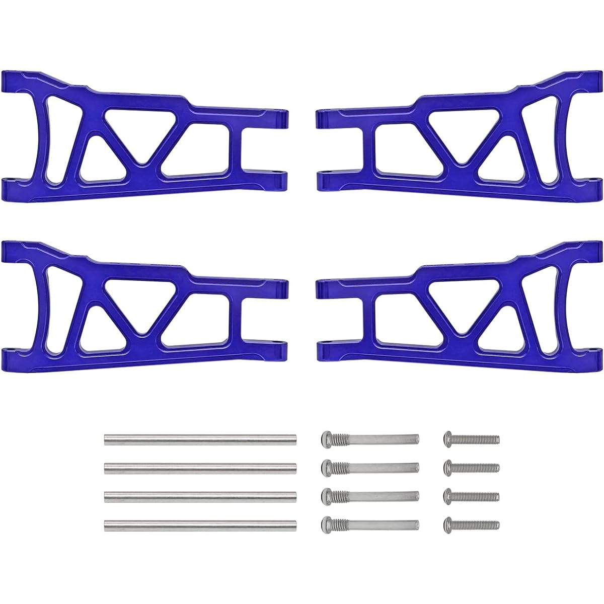 4pcs Front & Rear Aluminum Suspension A-Arms Replacement for 3655x RC Traxxas 1/10 Slash Standard 4x4 4WD Rally XO-1 Optional Hop-Up