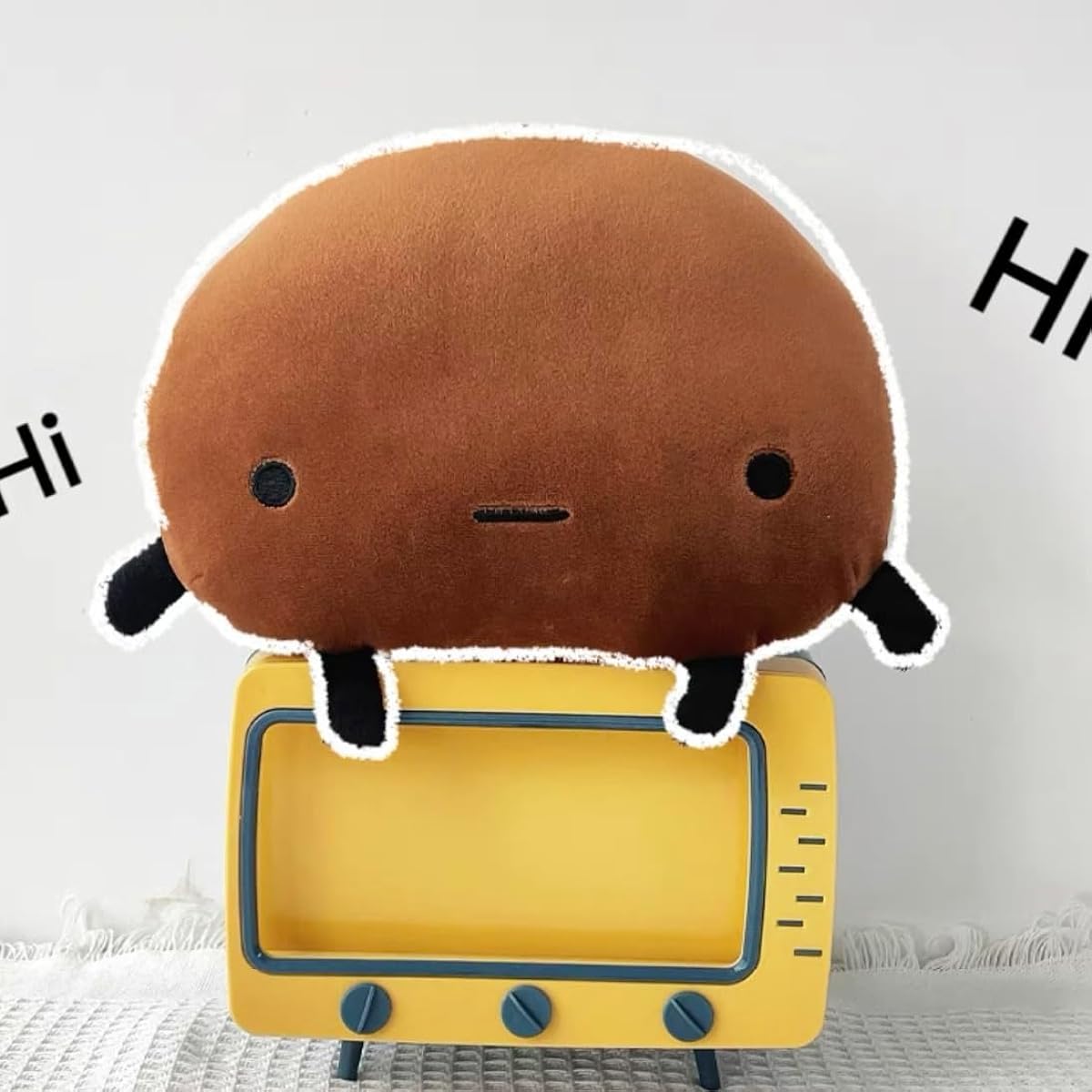 Bokkusu Potato Stuffed Toy Weird Potato Stuffed Pillow Funny Food Adorable Plush Decompression Toy Birthday Christmas Gift for Children Toddler Adult Boys Girls