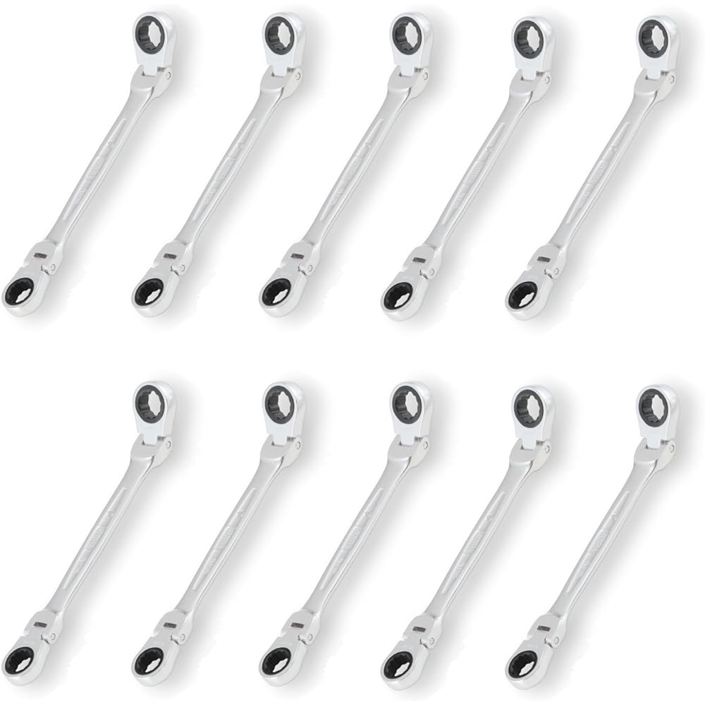 TONE Double Head Ratchet Box Wrench RMFW-1317-10S Width across flats 13 x 17mm 10 pieces