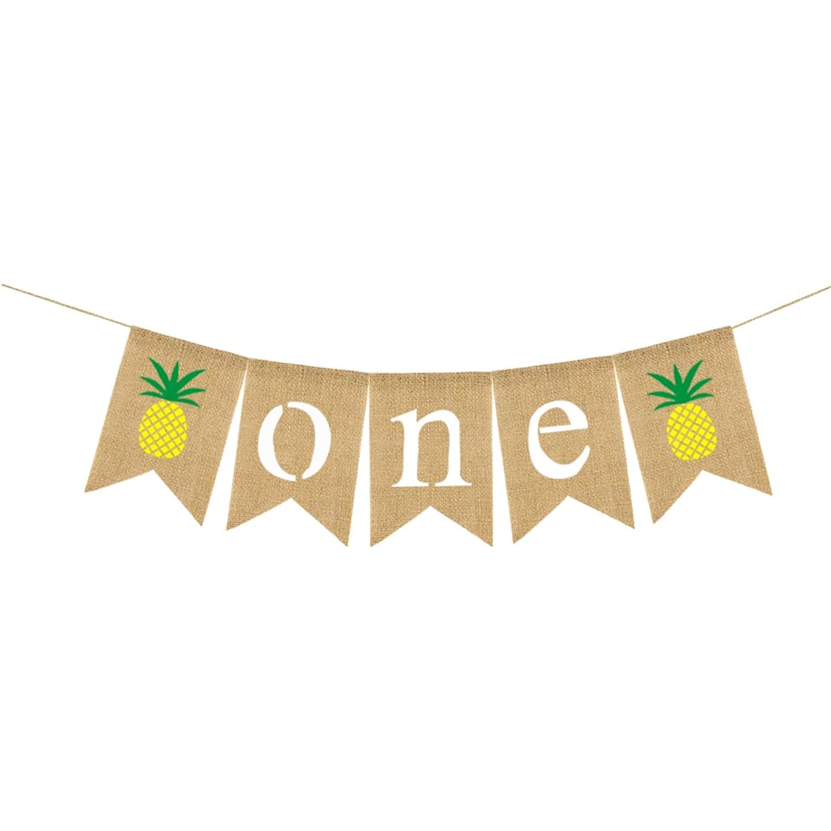 Morndew Summertime Style One Banner with Pineapple Baby Birthday Party Beach Summer Tropical Party Decorations