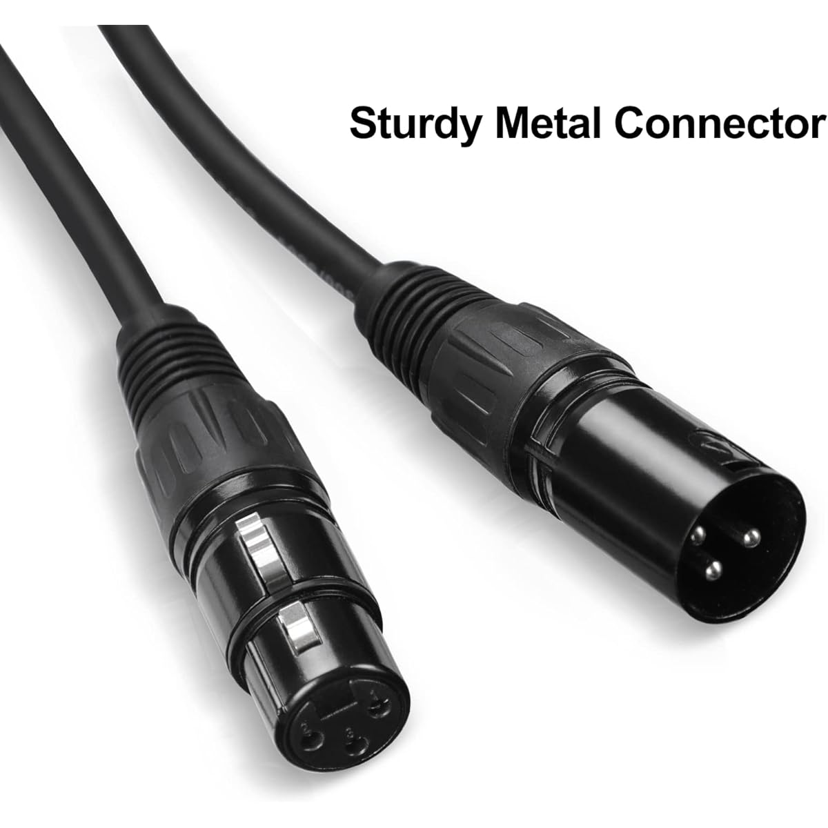 Gruolin DMX Cable 10ft 4 Pack 3m DMX Light Cable DMX Wire 3 Pin XLR Male to Female Stage Signal Cable with Metal Connector for DMX512 Stage & DJ Lighting Fixtures