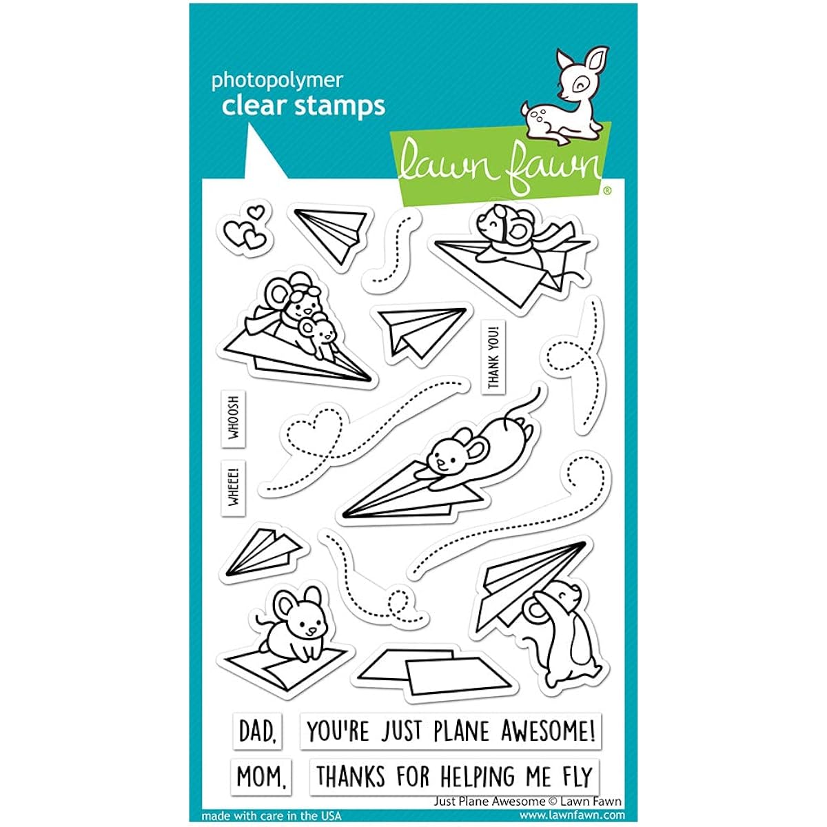 Lawn Fawn Clear Stamp Set-Just Plane Awesome LF3130