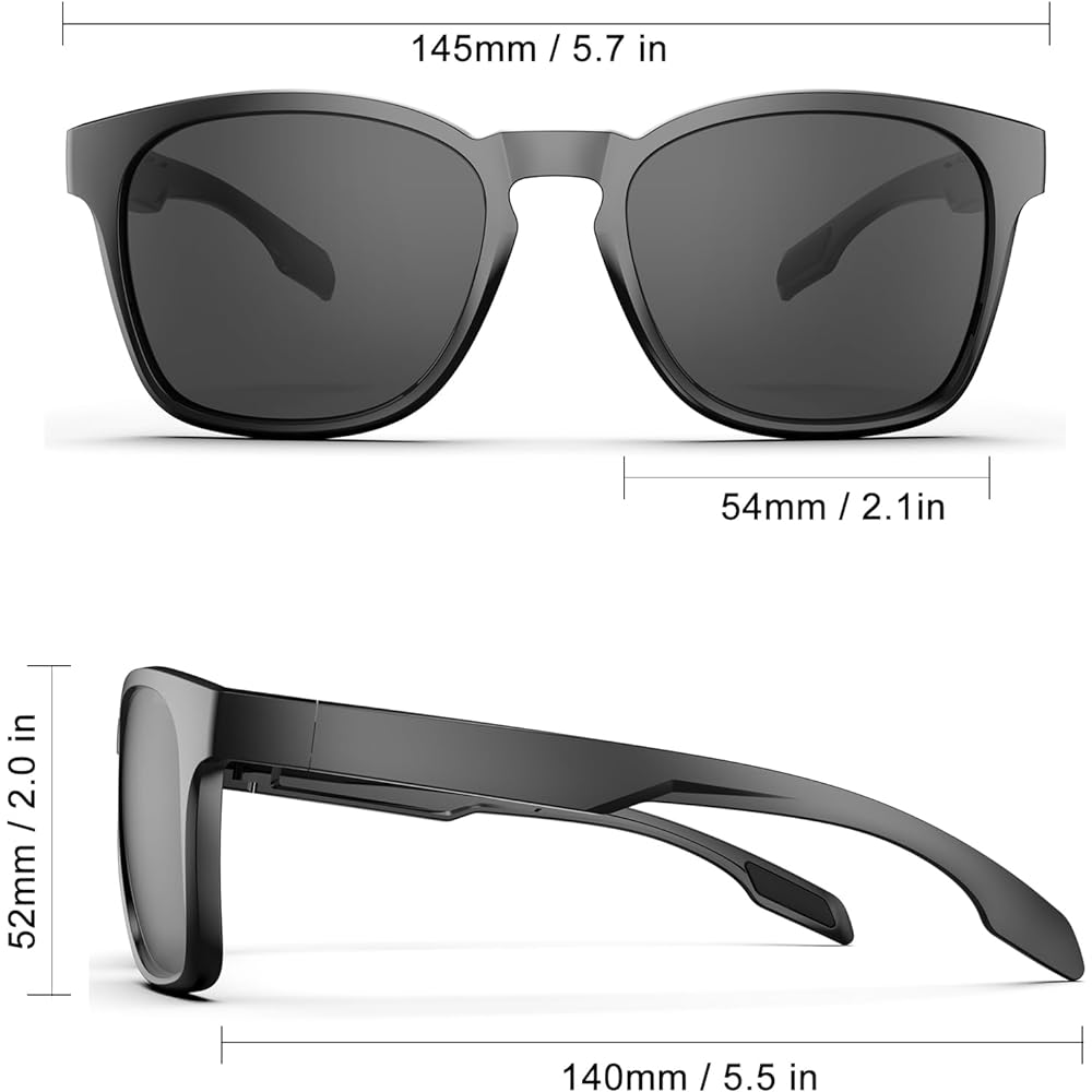 [HAAYOT] Men's Sunglasses Polarized Women Sun Glasses Sunglasses Flexible Lightweight TR90 Frame UV400 Protection Fishing Golf Travel