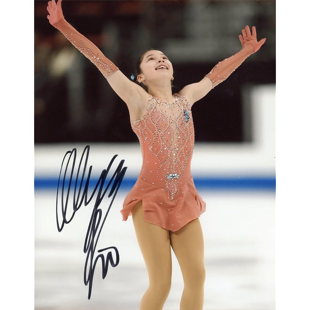 Alisa Ryu autographed poster, authenticated by Beckett, Seed Stars certificate, Mao Asada, Yuzuru Hanyu, ice skating, Mei-ken Liu