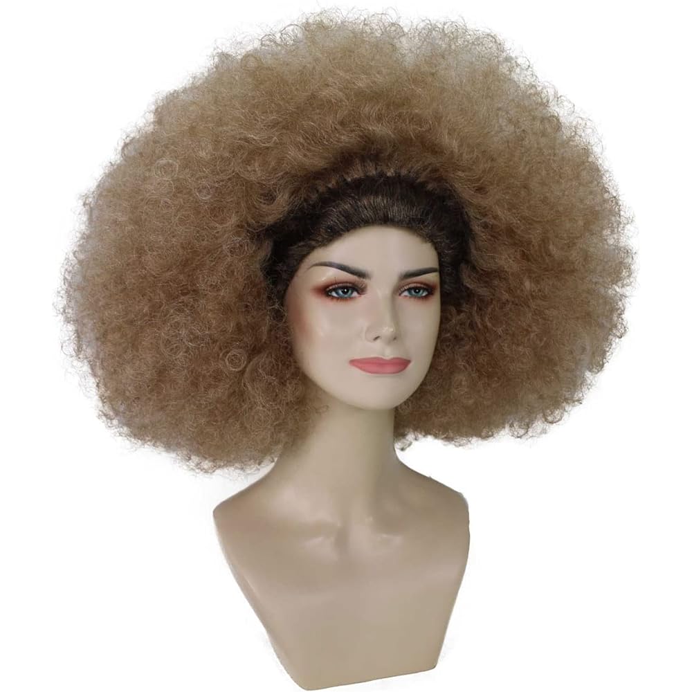 Wigs2you Costume Wig H-5400 Afro Brown Full Wig Cosplay Wig Crossdressing Men's Dressing Twin Coordination Party Wig Standard M Size