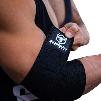 IRON BULL Classic Elbow Wrap Elbow Supporter (Black)
