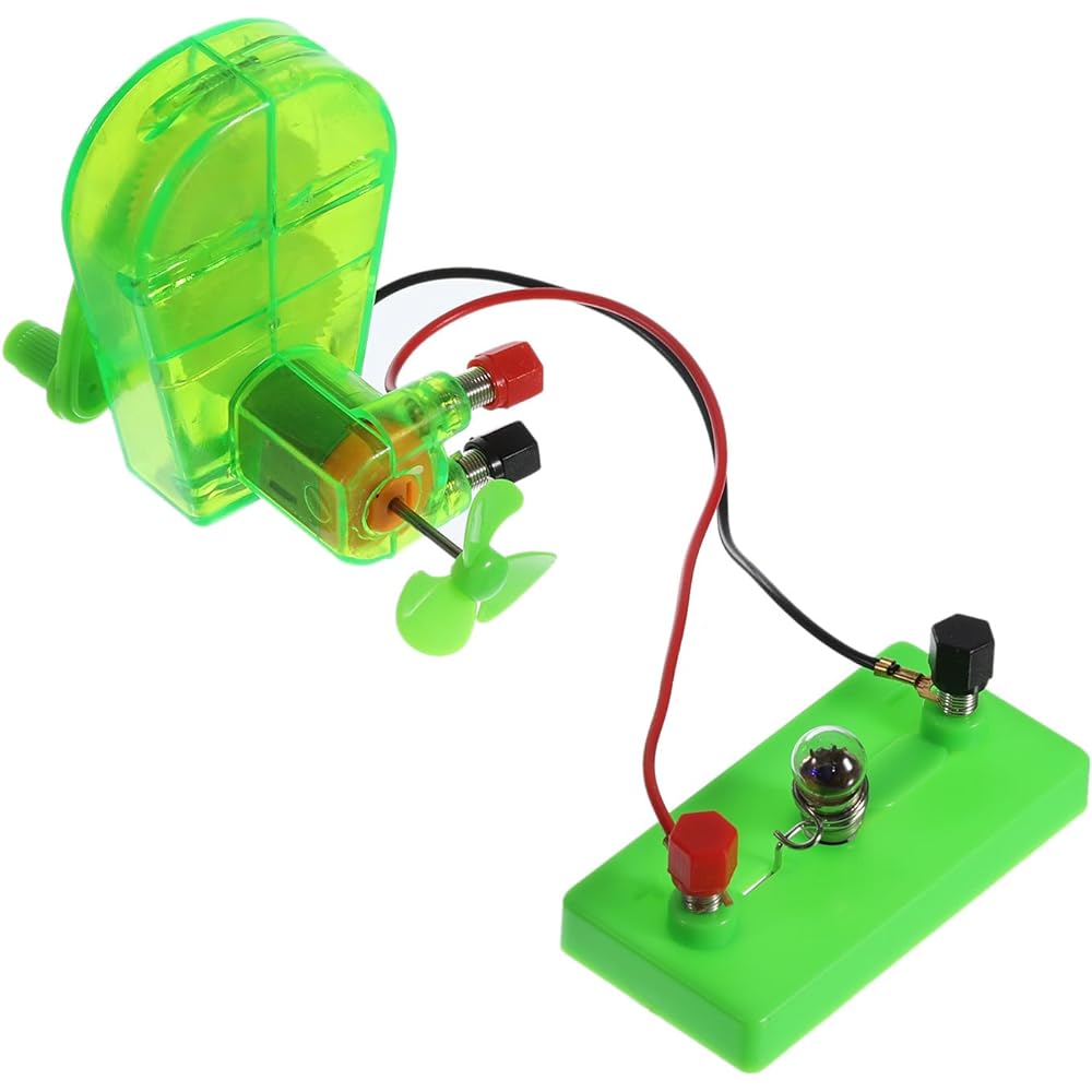 PATIKIL DIY Generator Motor Set, 4 Sets Mini Hand Generator Motor Kit with Bulb Lamp Holder for Hand Crank Generator LED Bulb Windmill