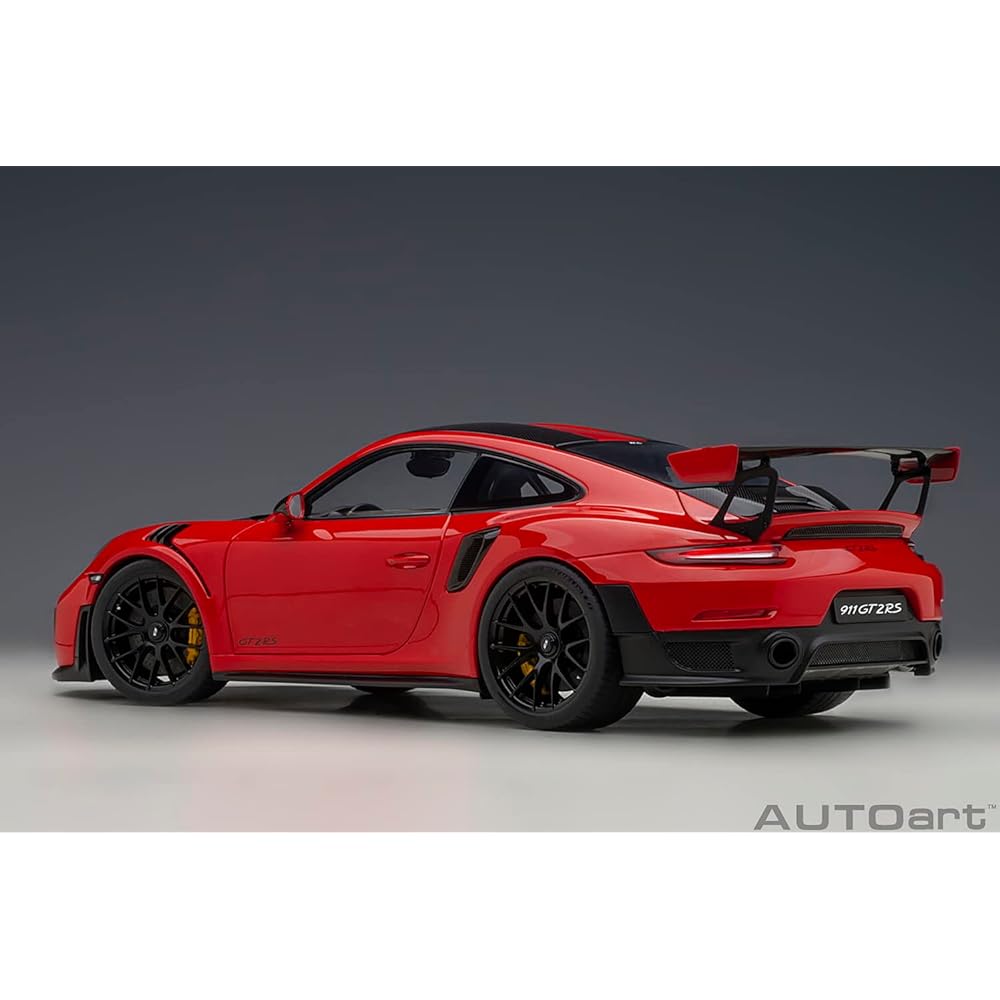 AUTOart 1/18 Porsche 911 (991.2) GT2 RS Weissach Package Red/Carbon Black Finished Product 78173