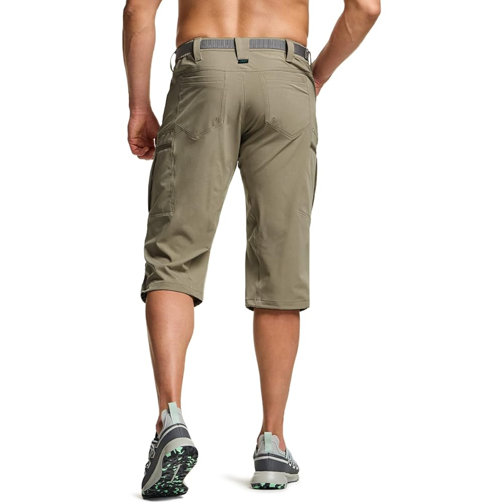 Men's Shorts, Training Wear [Stretchy/UV Protection] With Belt, Stretch, Thin, Outdoor, Climbing, Sports, Running, Active, Capri Pants, Shorts, Trousers, Bottoms, Spring, Autumn