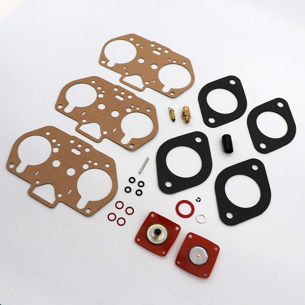 KIPA Carburetor Rebuild Repair Kit Weber 40IDF 44IDF 48IDF 40mm 44mm 48mm IDF Carb OEM Number 92.3240.05 92-3240-05 92324005 Mounting Gasket Needle Seat Diaphragm O-Ring