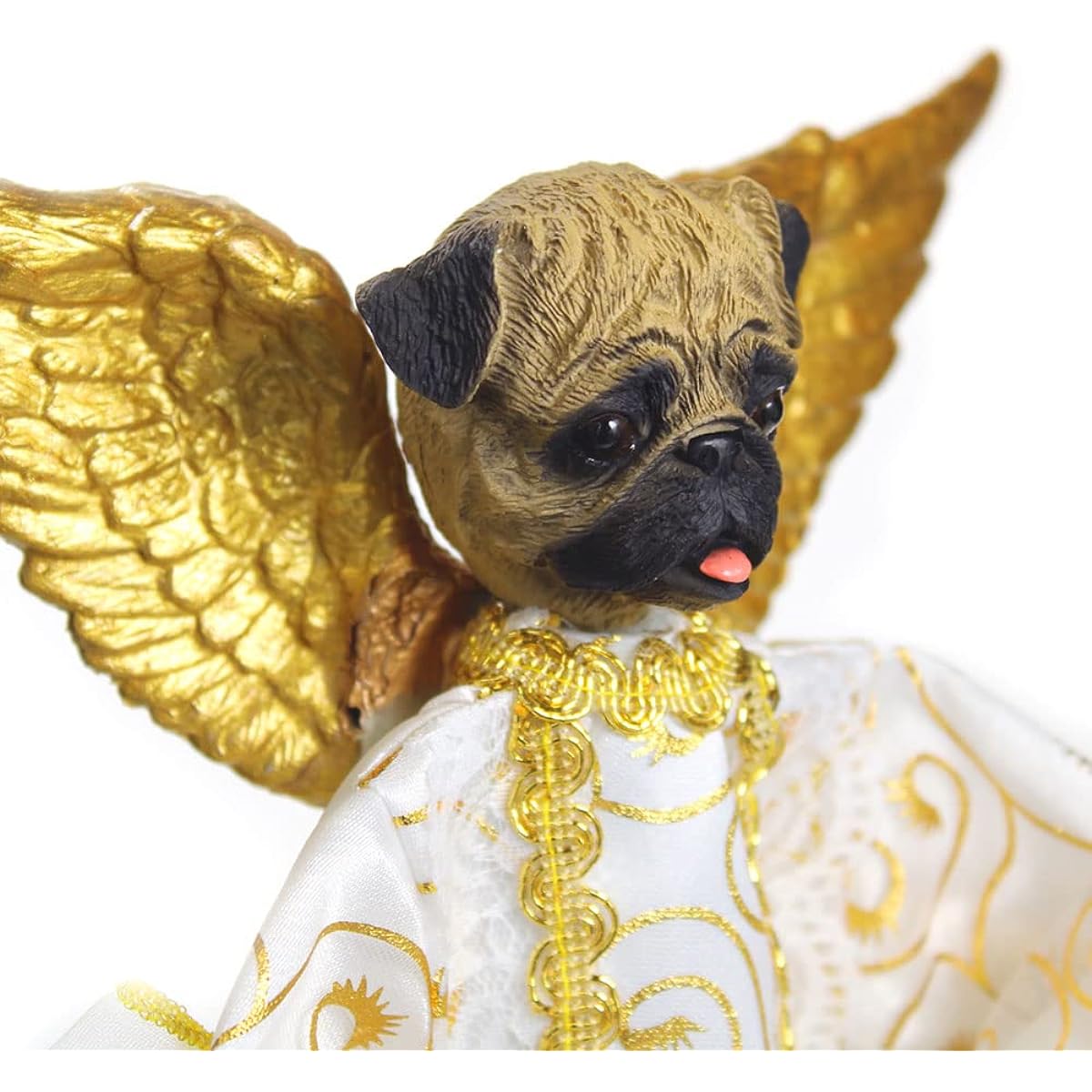 pug angel christmas tree topper