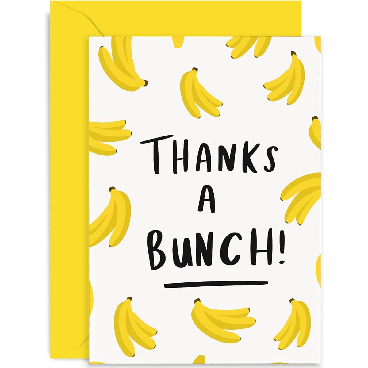 Old English Co. Fun Thank You Cards for Him or Her - Thank a Bunch Banana Pun Greeting Cards for Men and Women - Cute Thank You Cards for Friends and Family | Blank Inside, Envelope Included
