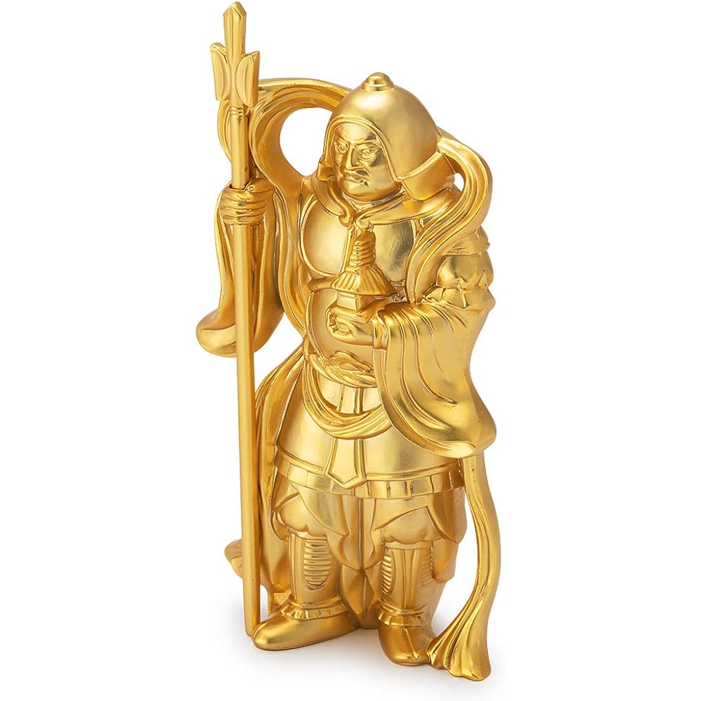 Buddhist Altar Shop Takita Shoten Buddha Statue Good Luck, Good Luck, Seven Lucky Gods, Bishamonten (Height 8.7cm x Width 5cm) [Made by Hideun Makita] ◆Prosperity in business, good health, good fortune, fortune, warding off evil [Certificate issued by Ta
