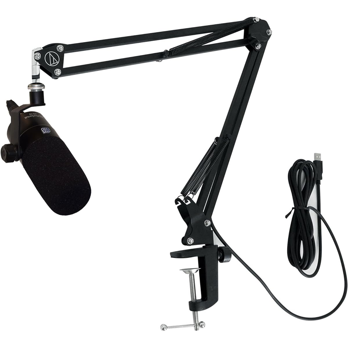 Audiosavings Bundle Presonus PD-70 Dynamic Cardioid Broadcast Microphone Podcast Recording Microphone Bundle (1) Audio Technica Boom Arm for USB Microphone Recording Microphone (2 Items), PD-70+P11998