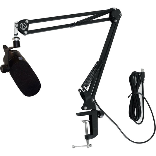 Audiosavings Bundle Presonus PD-70 Dynamic Cardioid Broadcast Microphone Podcast Recording Microphone Bundle (1) Audio Technica Boom Arm for USB Microphone Recording Microphone (2 Items), PD-70+P11998