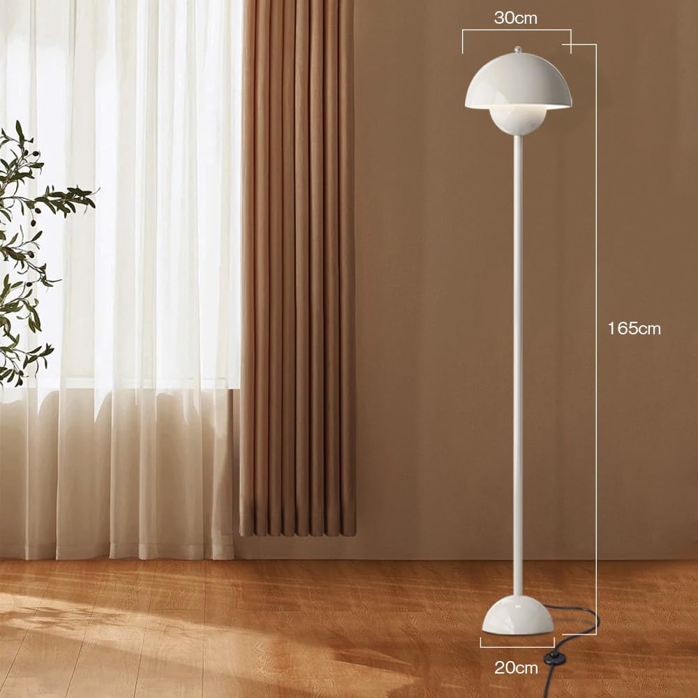 Arayuru Floor Stand, Portable Lamp, Scandinavian Floor Light, Stylish, Flower Pot, Stepless Dimming, Scandinavian Design, Cute, Modern, Chic, Interior Lighting, Indirect Lighting, Bedroom, Remote Control Included, LED Bulb Included (White)