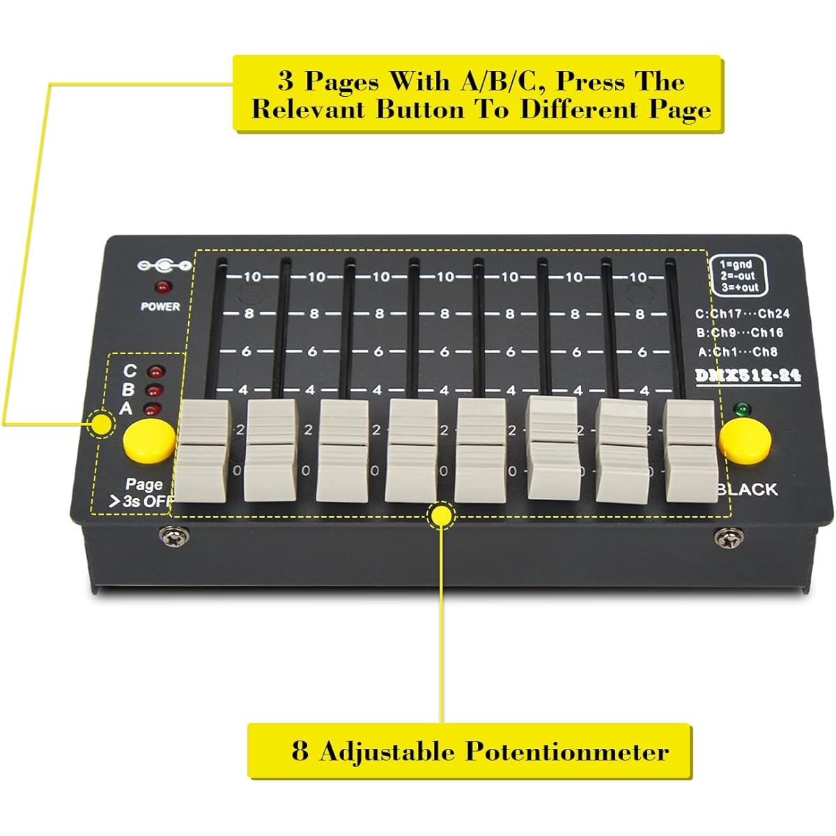 MOKA SFX DMX Controller Dj Lights DMX 512 Console Stage Light DMX Light Controller Light Show for Party Disco Pub KTV Bar Stage Light