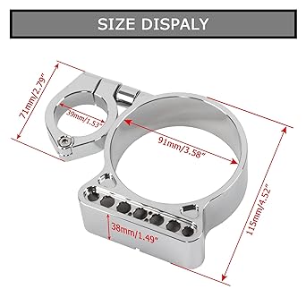 Speedometer Relocation Bracket Cover Side Mount Speedometer Instrument Housing for Sportster 883 XL1200 883 (Chrome)