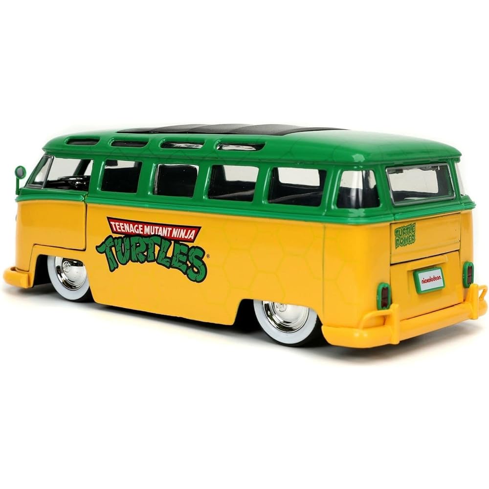 Meihuaao 1:24 TURTLES 1962 VW Bus w/LEONARDO Turtles minicar