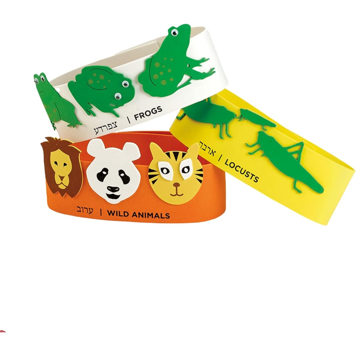 Rite Lite Ten Plagues Makkos Play Headbands - Pack of 10 - Great for Party Play, Educational Games, Party Favors