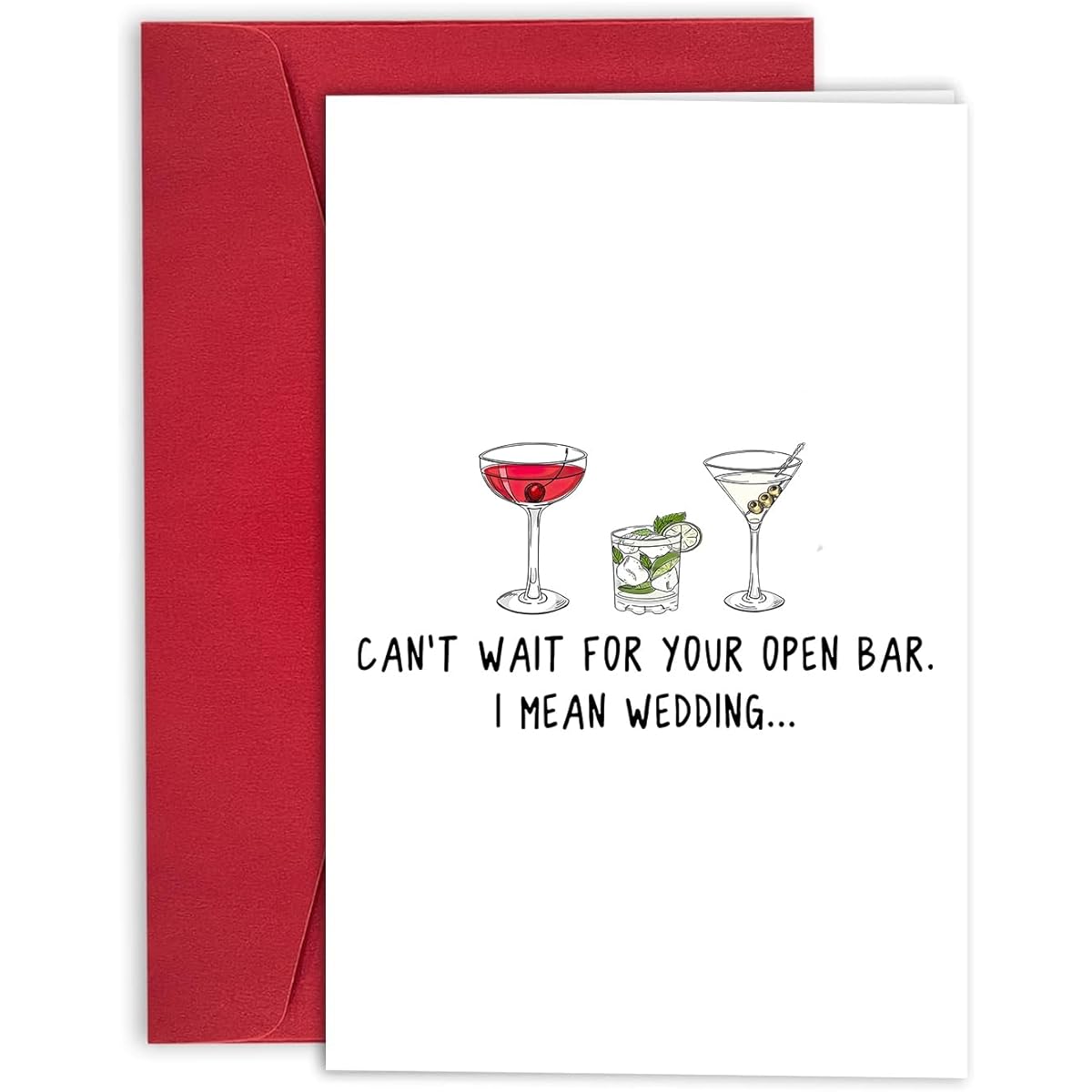 TRAMIN Funny Engagement Cards for Bride and Groom, Funny Bridal Shower Cards for Bride, Bachelorette, Couples, Wedding Shower Cards