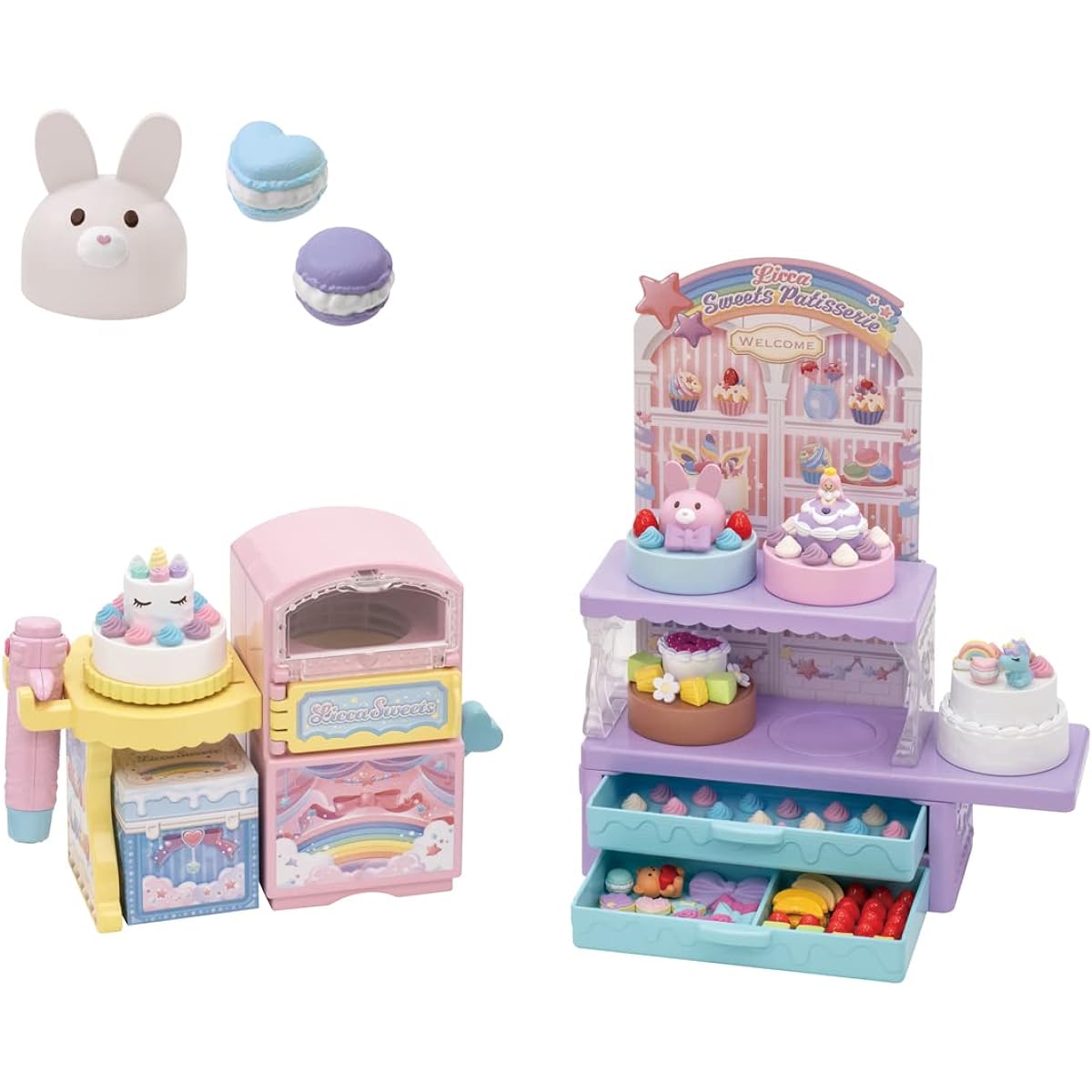 TAKARA TOMY "[Manufacturer bonus included] Licca-chan Yumedeco Pastry Chef Pon Pom Whip with decoration parts set" Dress-up doll, play house toy, 3 years old and up, passed toy safety standards, ST Mark certification Licca TAKARA TOMY